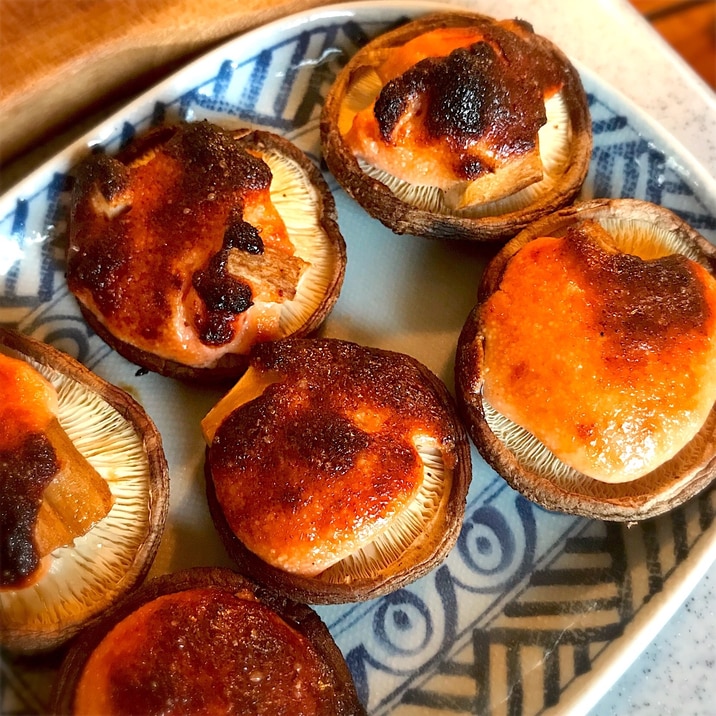 お弁当 おつまみ 簡単しいたけの明太マヨ焼き レシピ 作り方 By D14 楽天レシピ